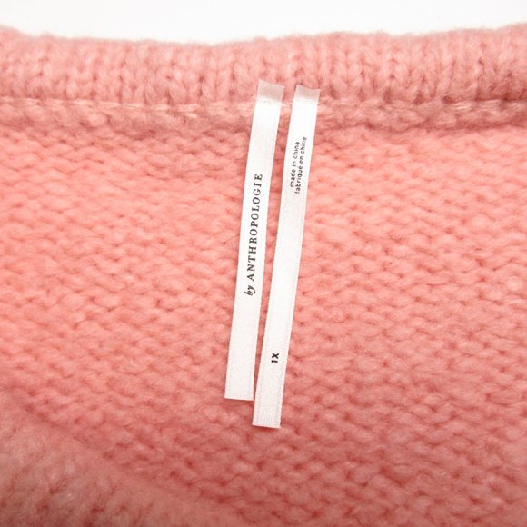NWOT 💗 Anthropologie Maeve Boatneck Sweater Peach Pink - 1X (Plus) - Picture 7 of 8